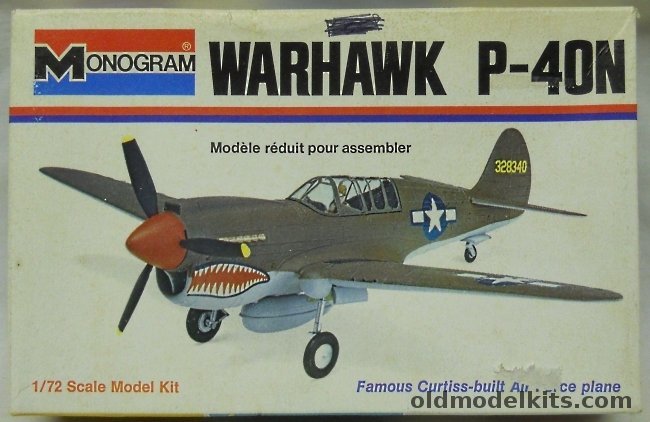Monogram 1/64 P-40N Curtiss Warhawk - White Box Issue, 6792 plastic model kit
